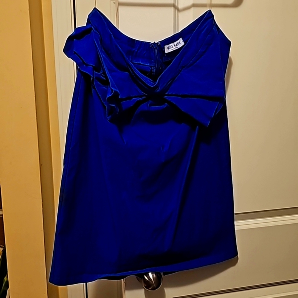 Blue XL skirt with bow never worn‼️
